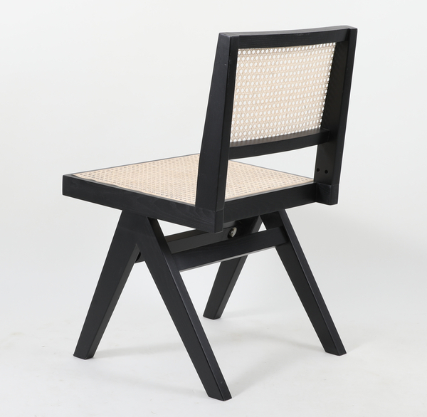 Chair BOHO natural ratten + black wood