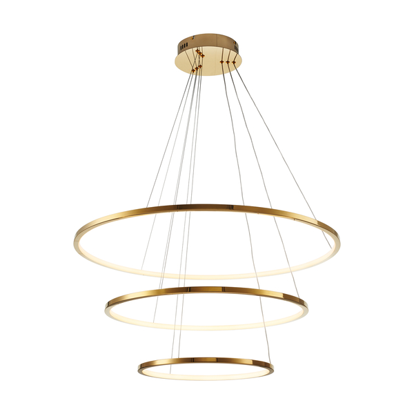 Lampa wisząca CIRCLE SLIM 40+60+80 LED złoty 40 cm + 60 cm + 80 cm